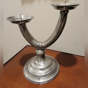 Etain Zinn Unique Vintage Elegant Pewter Candelabra